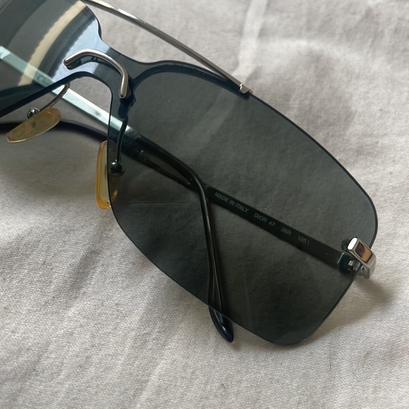 Christian Dior squared sunglasses rimless metal rhinestones...